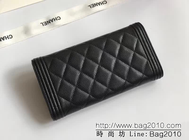 CHANEL香奈兒 海外原單 顆粒壓花牛皮 女款長錢包 A80286  DJC2493